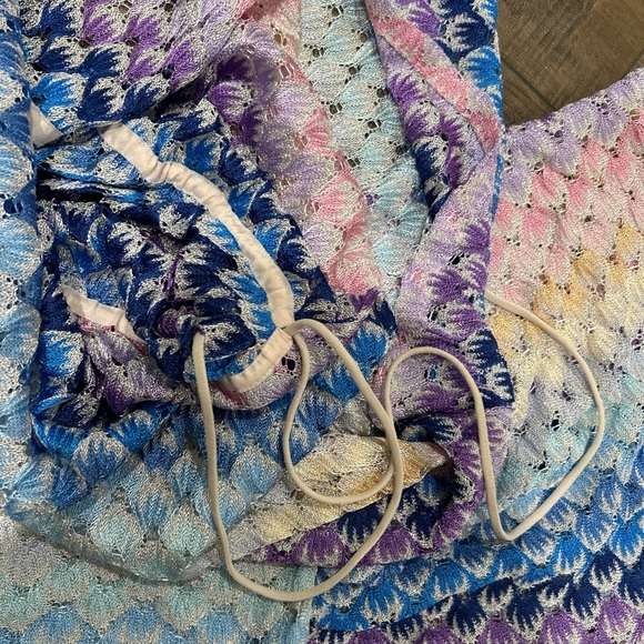 NWT Missoni metallic crochet knit mini beach cover up dress - Picture 5 of 8